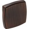 Jeffrey Alexander 1-3/4" Overall Length Brushed Oil Rubbed Bronze Square Renzo Cabinet Knob 141L-DBAC - alternate 2